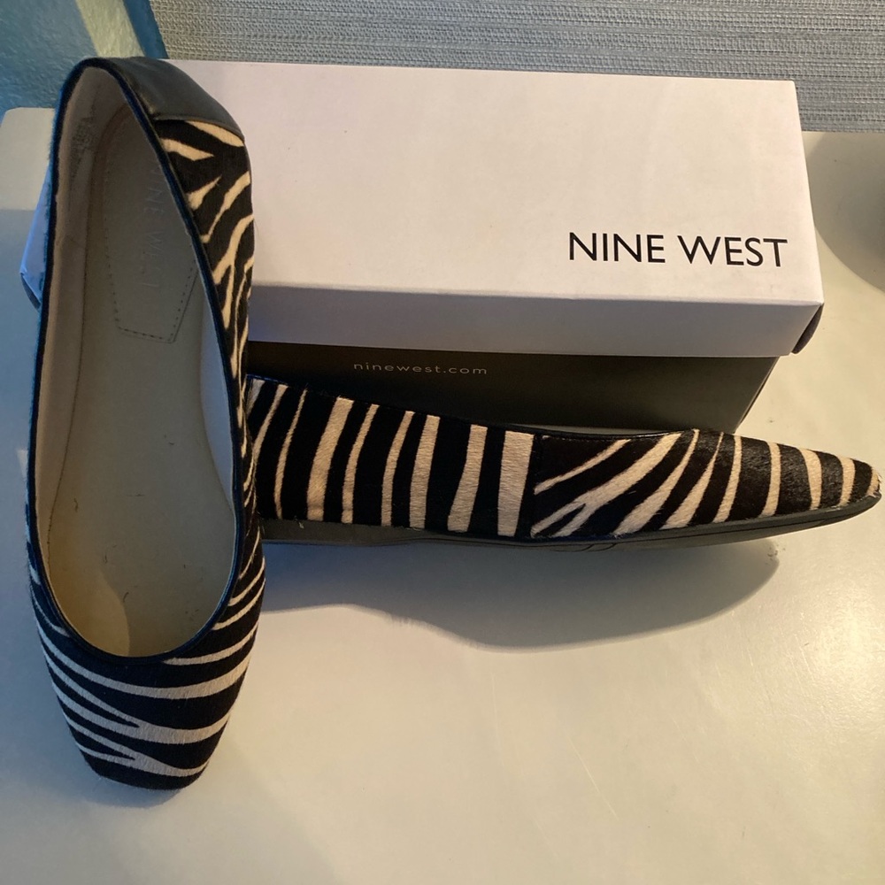 Nine West Alena Pony Hair black flats 🥿 New In Box